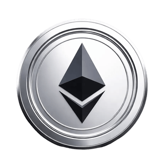 Reprezentarea grafică plutitoare a criptomonedei Ethereum ETH